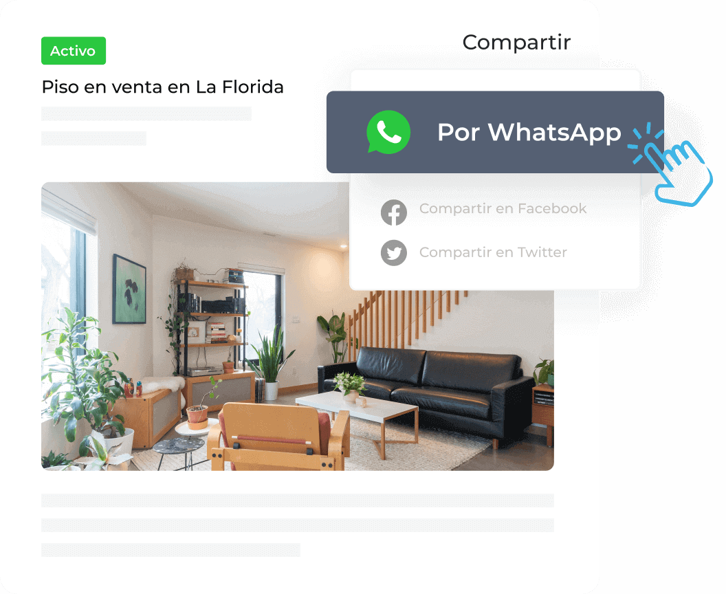 Comparte tus inmuebles por WhatsApp